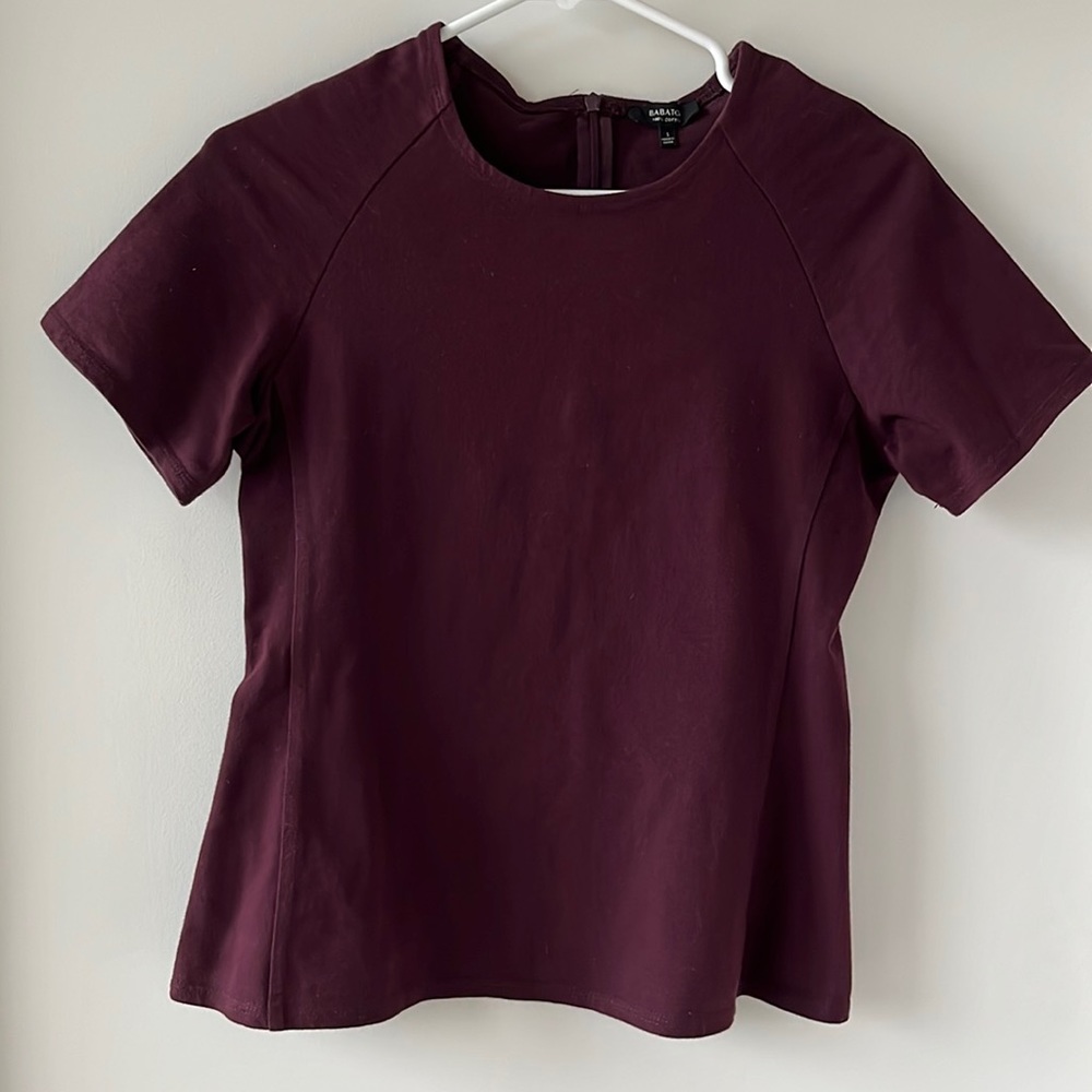 Babaton Plum peplum top